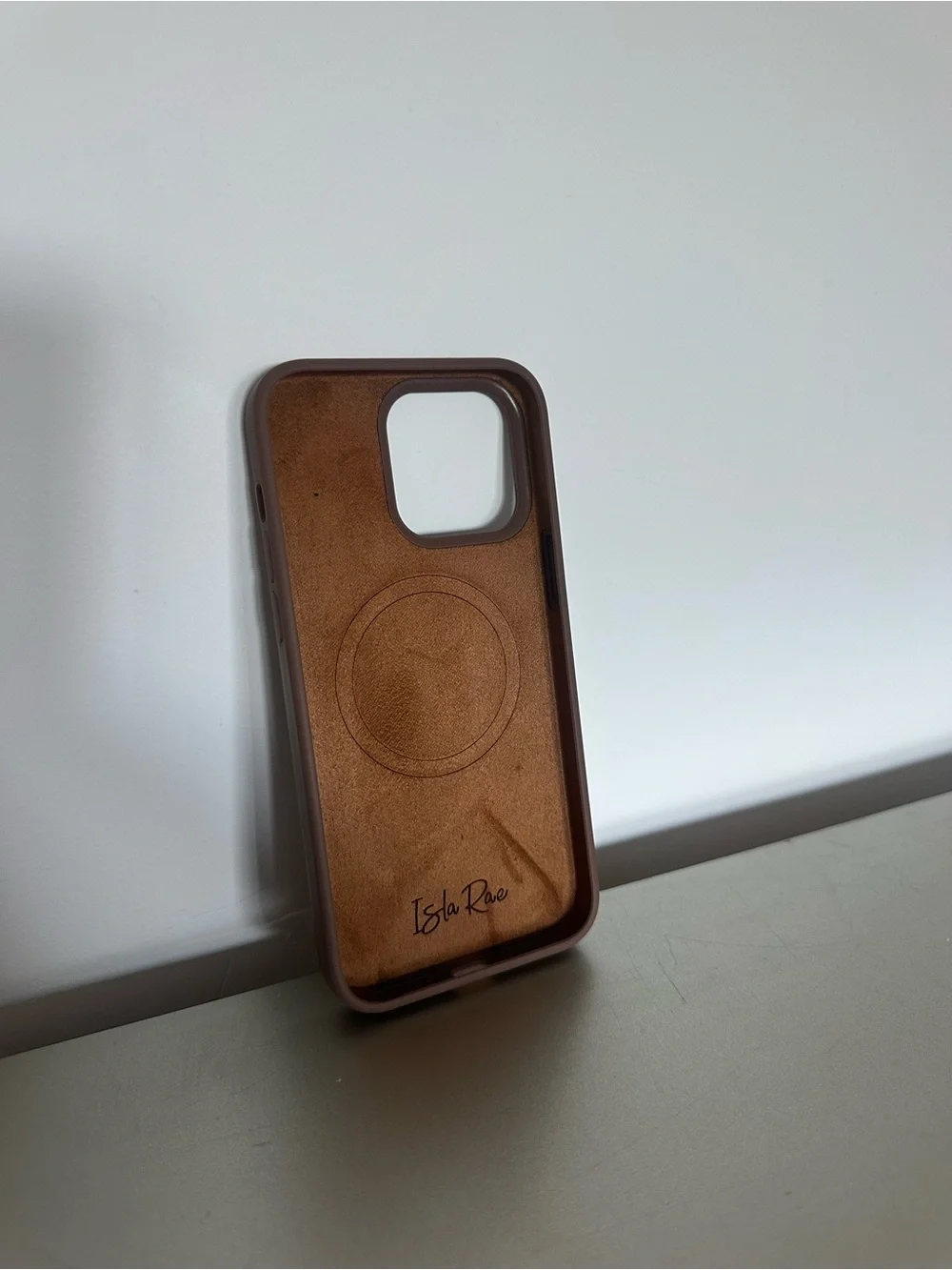 iPhone 15 ProMax Brown Leather MagSafe-Compatible Case